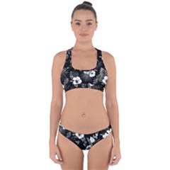 Tropical Pattern Cross Back Hipster Bikini Set by Valentinaart