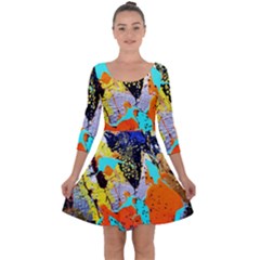Fragrance Of Kenia 2 Quarter Sleeve Skater Dress by bestdesignintheworld