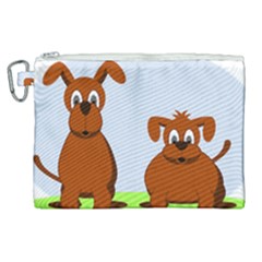 Animals Dogs Mutts Dog Pets Canvas Cosmetic Bag (xl) by Nexatart