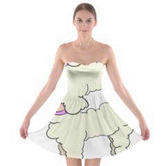 Poodle Dog Breed Cute Adorable Strapless Bra Top Dress by Nexatart