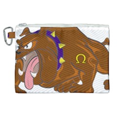 Bulldog Cartoon Angry Dog Canvas Cosmetic Bag (xl) by Nexatart