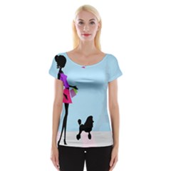 Woman Girl Lady Female Young Cap Sleeve Tops by Nexatart