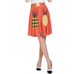 Pineapples A-line Skirt by luizavictorya72
