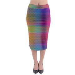 Colorful Sheet Midi Pencil Skirt by LoolyElzayat