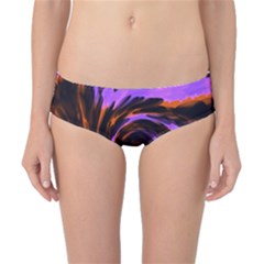 Swirl Black Purple Orange Classic Bikini Bottoms by BrightVibesDesign