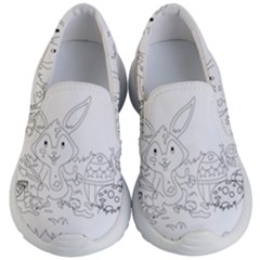 Coloring Picture Easter Easter Bunny Kid s Lightweight Slip Ons