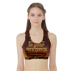 Motivation Live Courage Enjoy Life Sports Bra With Border by Sapixe