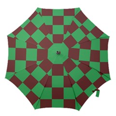 Background Checkers Squares Tile Hook Handle Umbrellas (large)