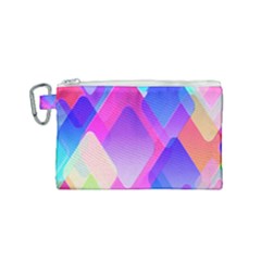 Squares Color Squares Background Canvas Cosmetic Bag (small)