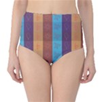 Background Desktop Squares Classic High-Waist Bikini Bottoms