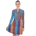 Background Desktop Squares Long Sleeve Panel Dress