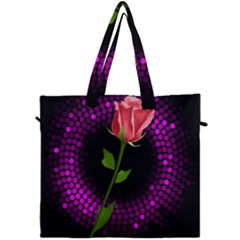 Rosa Black Background Flash Lights Canvas Travel Bag