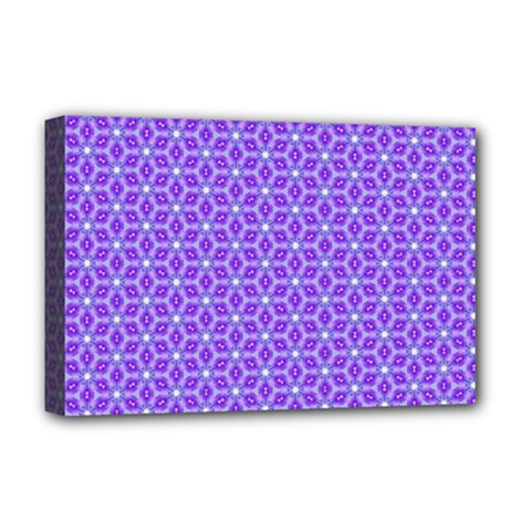 Lavender Tiles Deluxe Canvas 18  X 12   by jumpercat