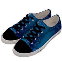 Background Brush Particles Wave Men s Low Top Canvas Sneakers