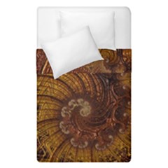 Copper Caramel Swirls Abstract Art Duvet Cover Double Side (single Size) by Sapixe