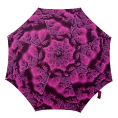 Fractal Artwork Pink Purple Elegant Hook Handle Umbrellas (large)