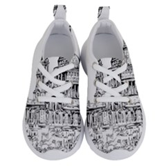 Line Art Architecture Church Running Shoes