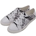 Line Art Architecture Old House Women s Low Top Canvas Sneakers View2