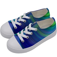 Space Design Abstract Sky Storm Kids  Low Top Canvas Sneakers