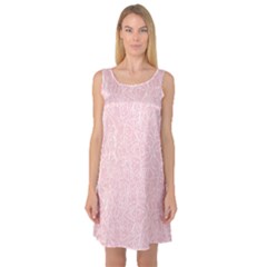 Elios Shirt Faces In White Outlines On Pale Pink Cmbyn Sleeveless Satin Nightdress by PodArtist
