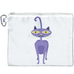 Cat Clipart Animal Cartoon Pet Canvas Cosmetic Bag (xxxl)