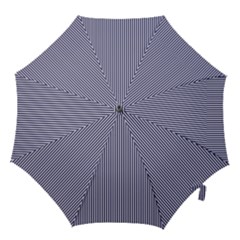 Usa Flag Blue And White Stripes Hook Handle Umbrellas (small) by PodArtist
