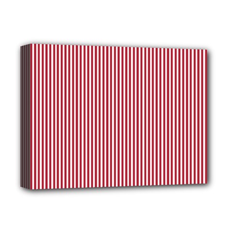 Usa Flag Red And White Stripes Deluxe Canvas 16  X 12   by PodArtist