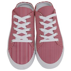 Usa Flag Red And White Stripes Half Slippers by PodArtist