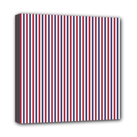 Usa Flag Red And Flag Blue Narrow Thin Stripes  Mini Canvas 8  X 8  by PodArtist