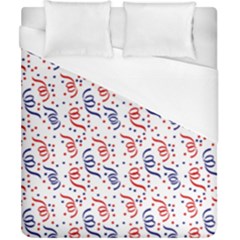 Red White And Blue Usa/uk/france Colored Party Streamers Duvet Cover (california King Size) by PodArtist