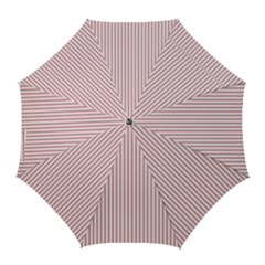 Mattress Ticking Narrow Striped Usa Flag Red And White Golf Umbrellas by PodArtist