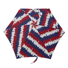 Ny Usa Candy Cane Skyline In Red White & Blue Mini Folding Umbrellas by PodArtist