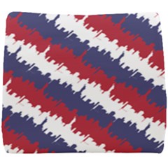Ny Usa Candy Cane Skyline In Red White & Blue Seat Cushion by PodArtist