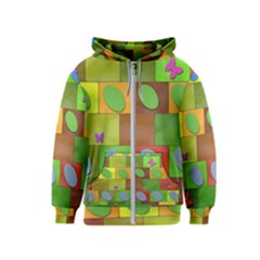 Easter Egg Happy Easter Colorful Kids  Zipper Hoodie by Sapixe