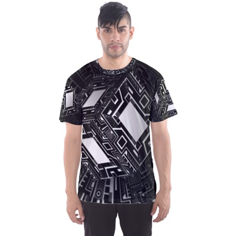 Technoid Future Robot Science Men s Sports Mesh Tee by Sapixe