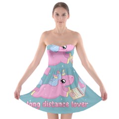 Long Distance Lover - Cute Unicorn Strapless Bra Top Dress