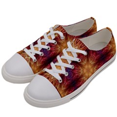 Fractal Abstract Artistic Women s Low Top Canvas Sneakers