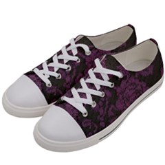 Purple Black Red Fabric Textile Women s Low Top Canvas Sneakers