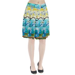 Oil Painting Tree Flower Pleated Skirt by Sapixe