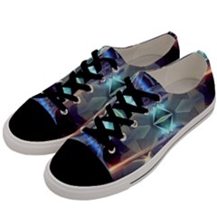 Abstract Glow Kaleidoscopic Light Men s Low Top Canvas Sneakers