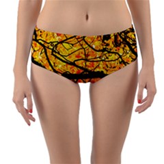 Golden Vein Reversible Mid-waist Bikini Bottoms