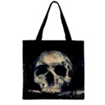 Skull Zipper Grocery Tote Bag