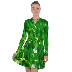 Inside The Grass Long Sleeve Panel Dress by FunnyCow