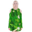 Inside The Grass Velvet Long Sleeve Shoulder Cutout Dress View1