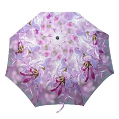 Pink Lilac Flowers Folding Umbrellas by FunnyCow