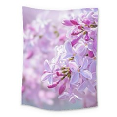 Pink Lilac Flowers Medium Tapestry by FunnyCow