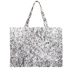 Willow Foliage Abstract Zipper Large Tote Bag