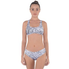 Willow Foliage Abstract Criss Cross Bikini Set by FunnyCow