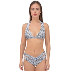 Willow Foliage Abstract Double Strap Halter Bikini Set by FunnyCow