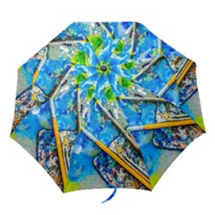 Artist Palette And Brushes Folding Umbrellas by FunnyCow